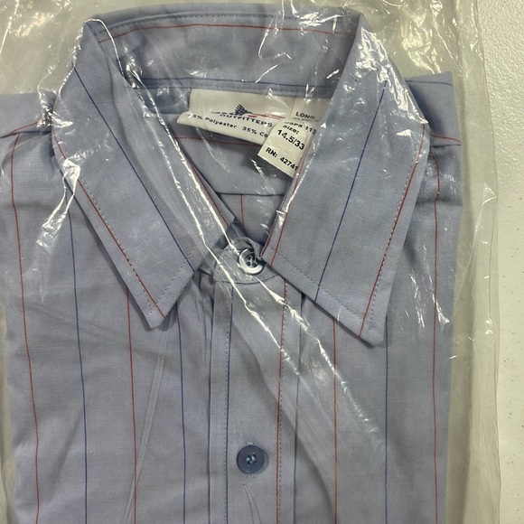 Vintage 90s Mens USPS Button Front Long Sleeve Shirt - Picture 3 of 11